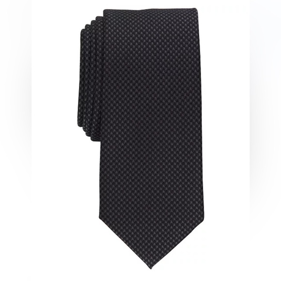 Alfani Men's Dove Slim Tie, Created for Macy's - Black - Picture 4 of 11